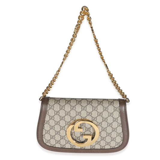 Beige GG Supreme Canvas Blondie Shoulder Bag