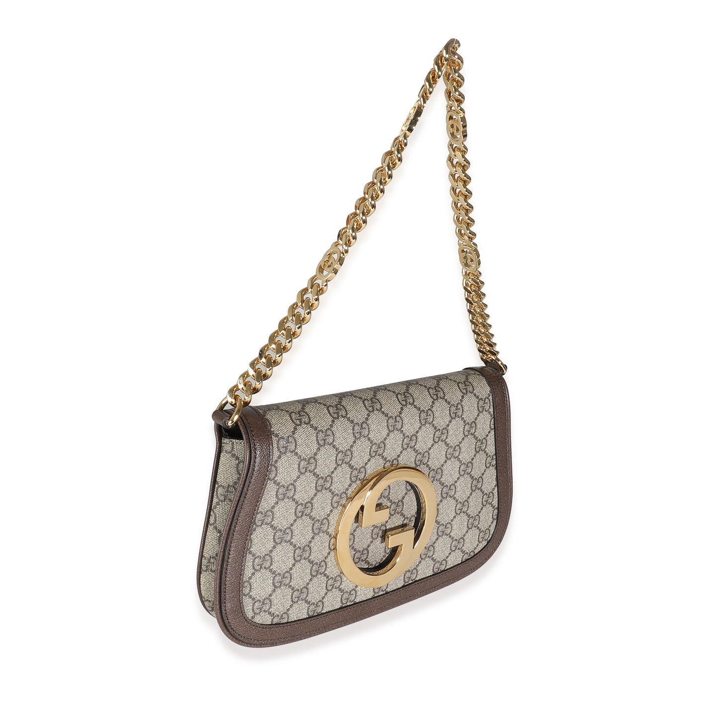 Beige GG Supreme Canvas Blondie Shoulder Bag