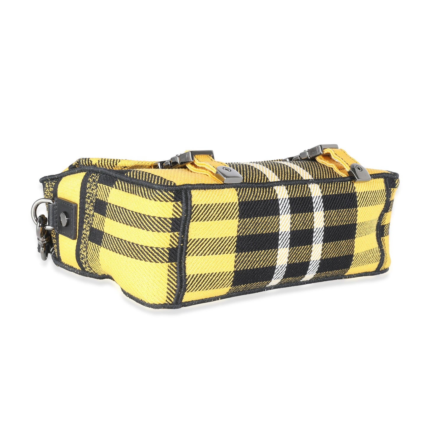 Yellow Tartan Canvas Small Diorcamp Messenger