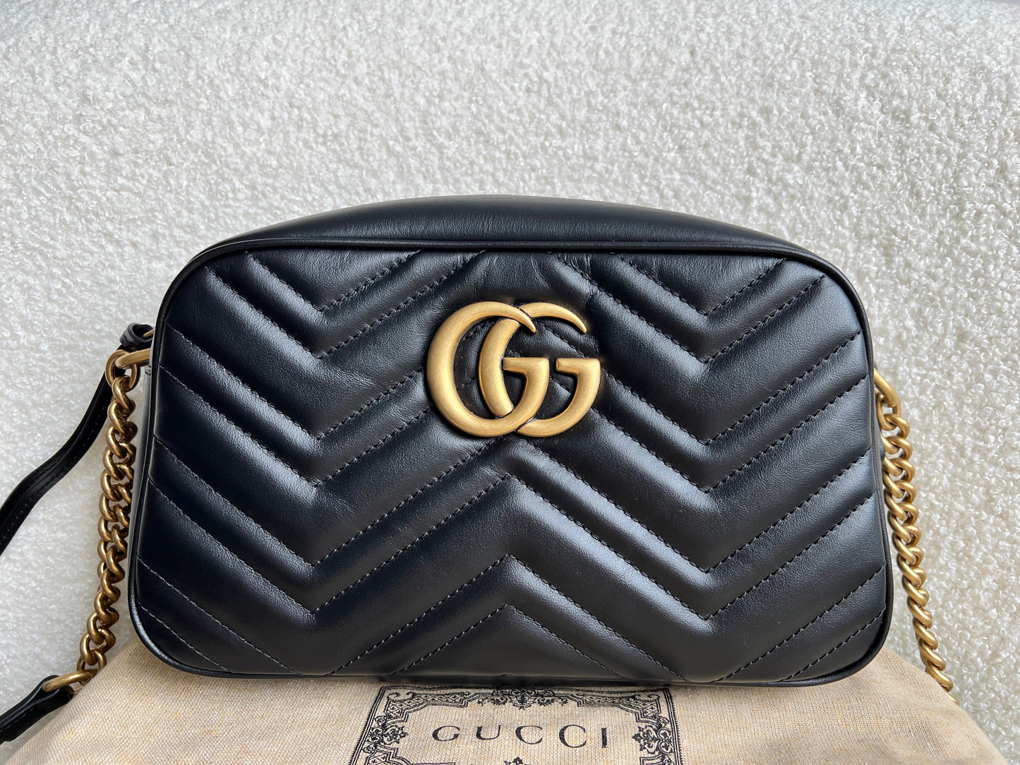 Gucci GG Black Marmont Small Shoulder Bag (RRP £1340)