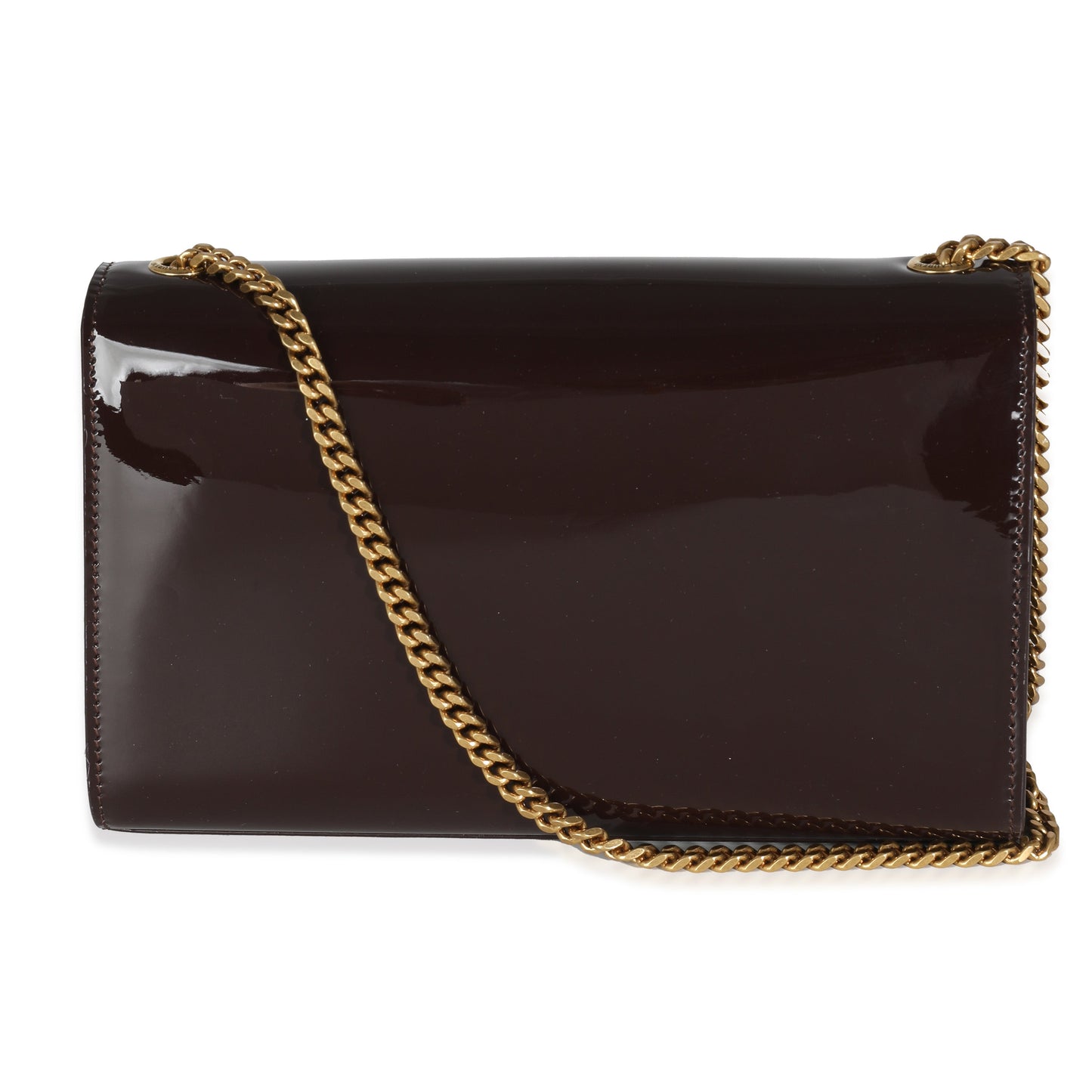 Spicy Chocolate Patent Medium Kate Chain Bag