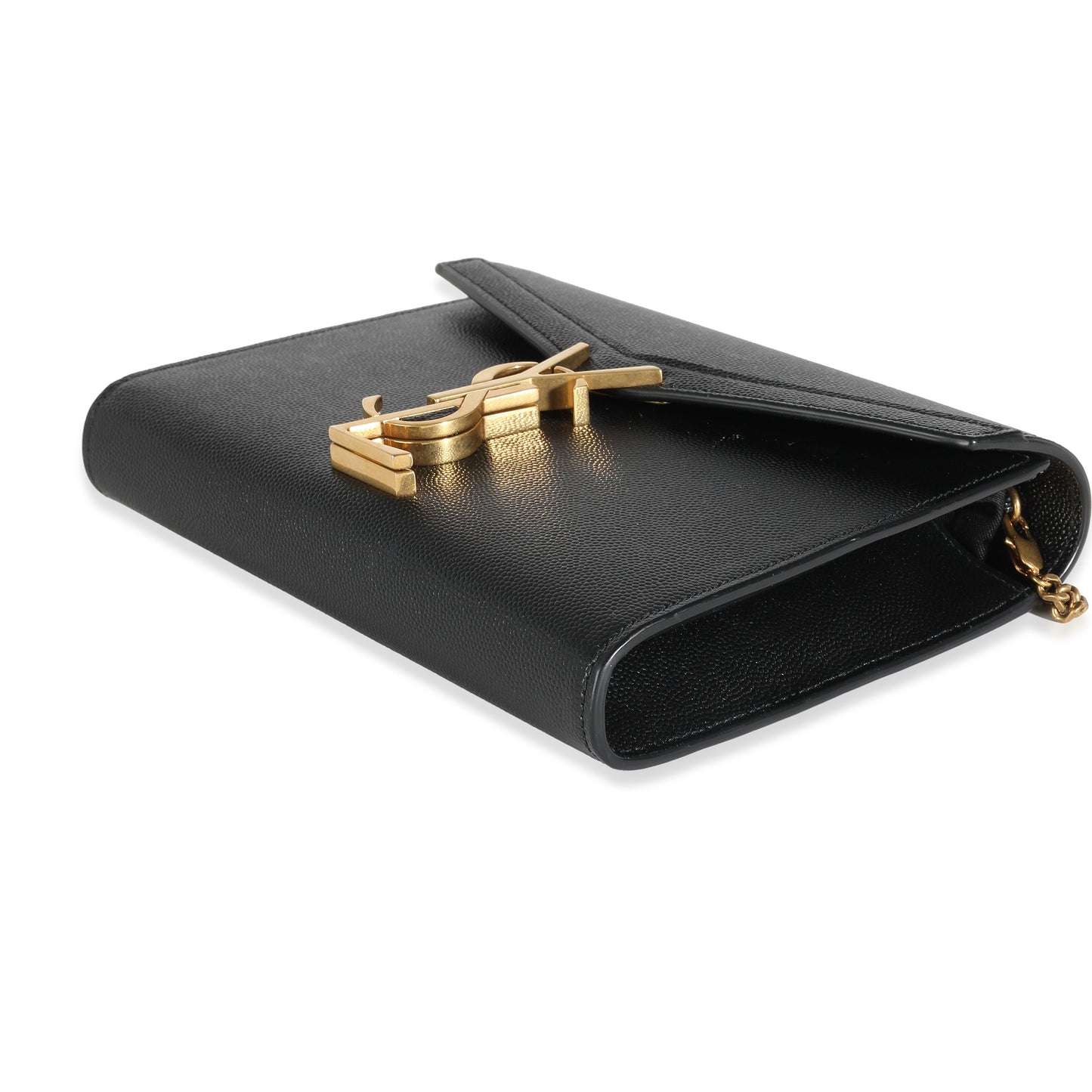 Black Grain De Poudre Monogram Cassandra Wallet On Chain