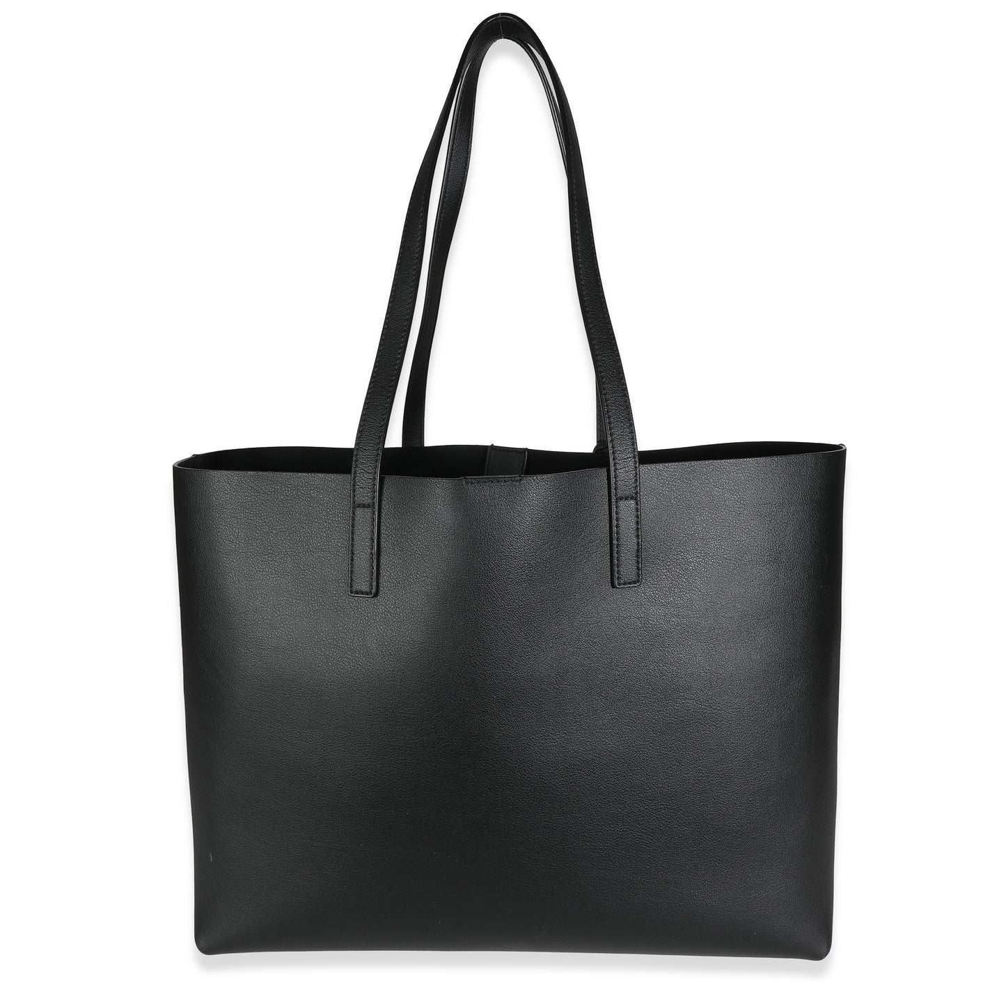 Black Calfskin East West Shopping Tote