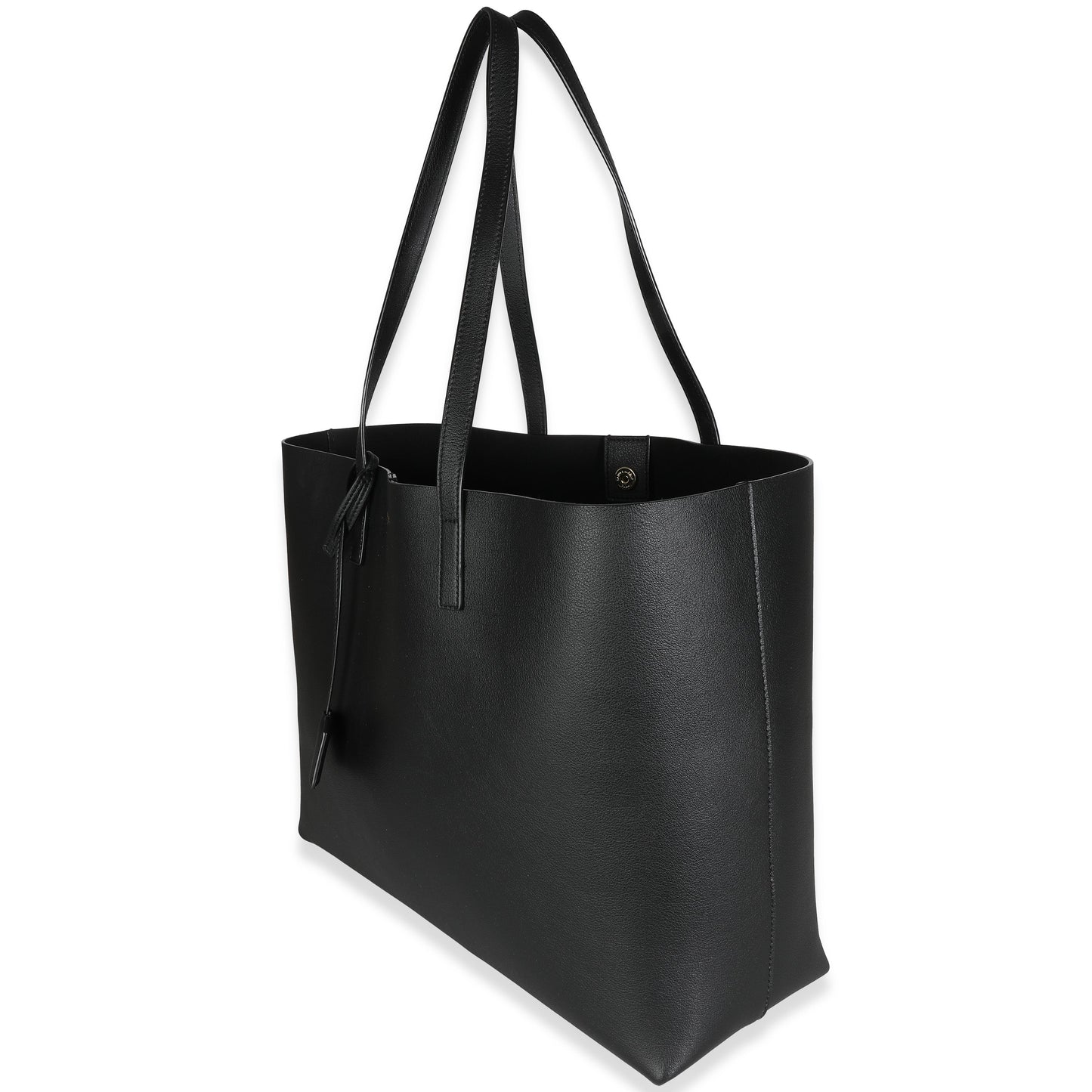 Black Calfskin East West Shopping Tote