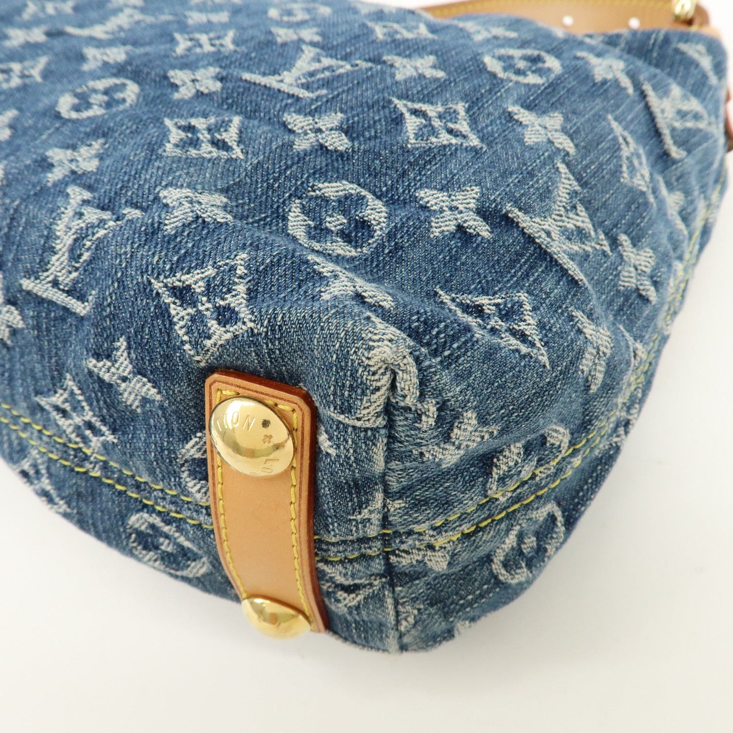 Louis Vuitton Monogram Denim Baggy PM Shoulder Bag Blue M95049