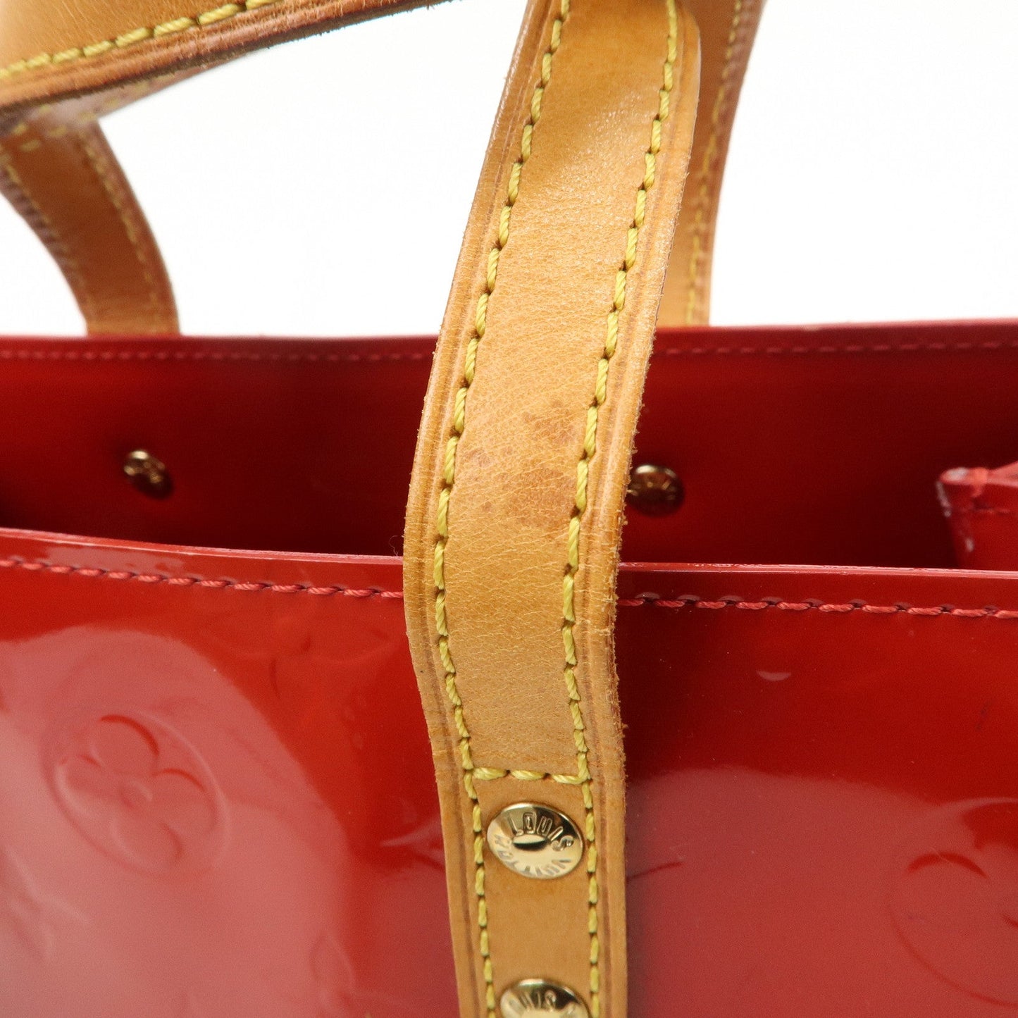 Louis Vuitton Monogram Vernis Lead PM Hand Bag M91088 Rouge