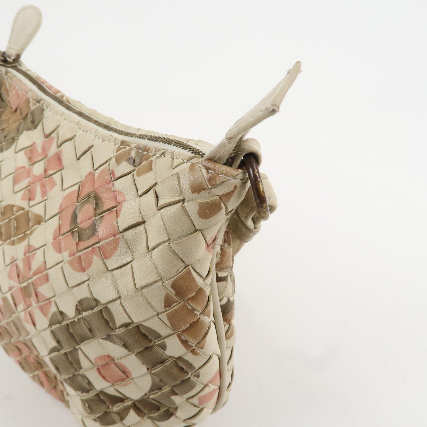 BOTTEGA VENETA Intrecciato Leather Shoulder Bag Flower 196484