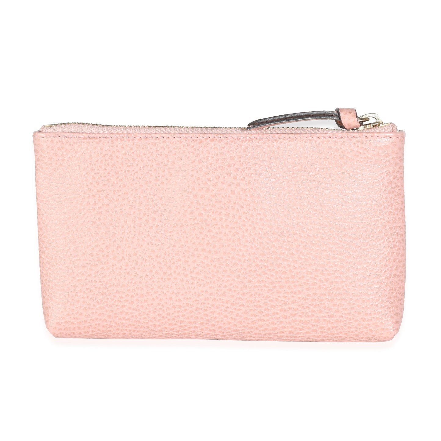 Pink Calfskin Swing Zip Pouch