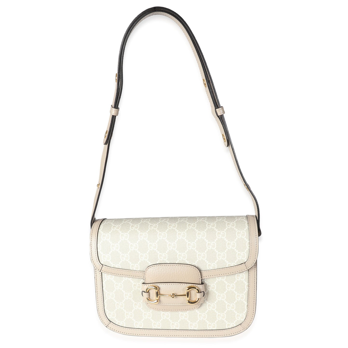 Beige Mystic White GG Supreme Horsebit 1955 Shoulder Bag