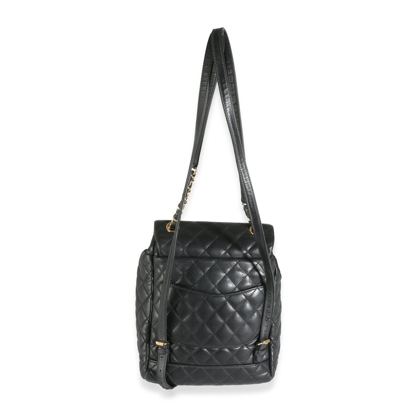 Black Quilted Calfskin Urban Spirit Backpack