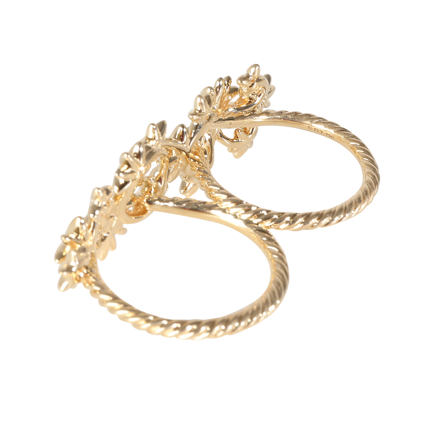 Starburst Two Finger Ring in 18k Yellow Gold 0.25 CTW