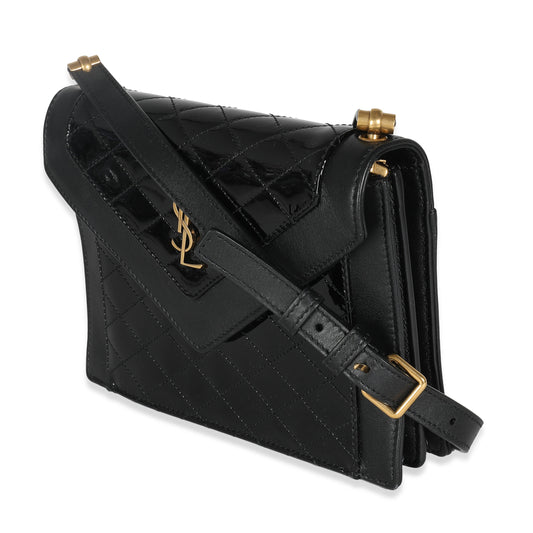 Black Patent Calfskin Mini Gaby Satchel