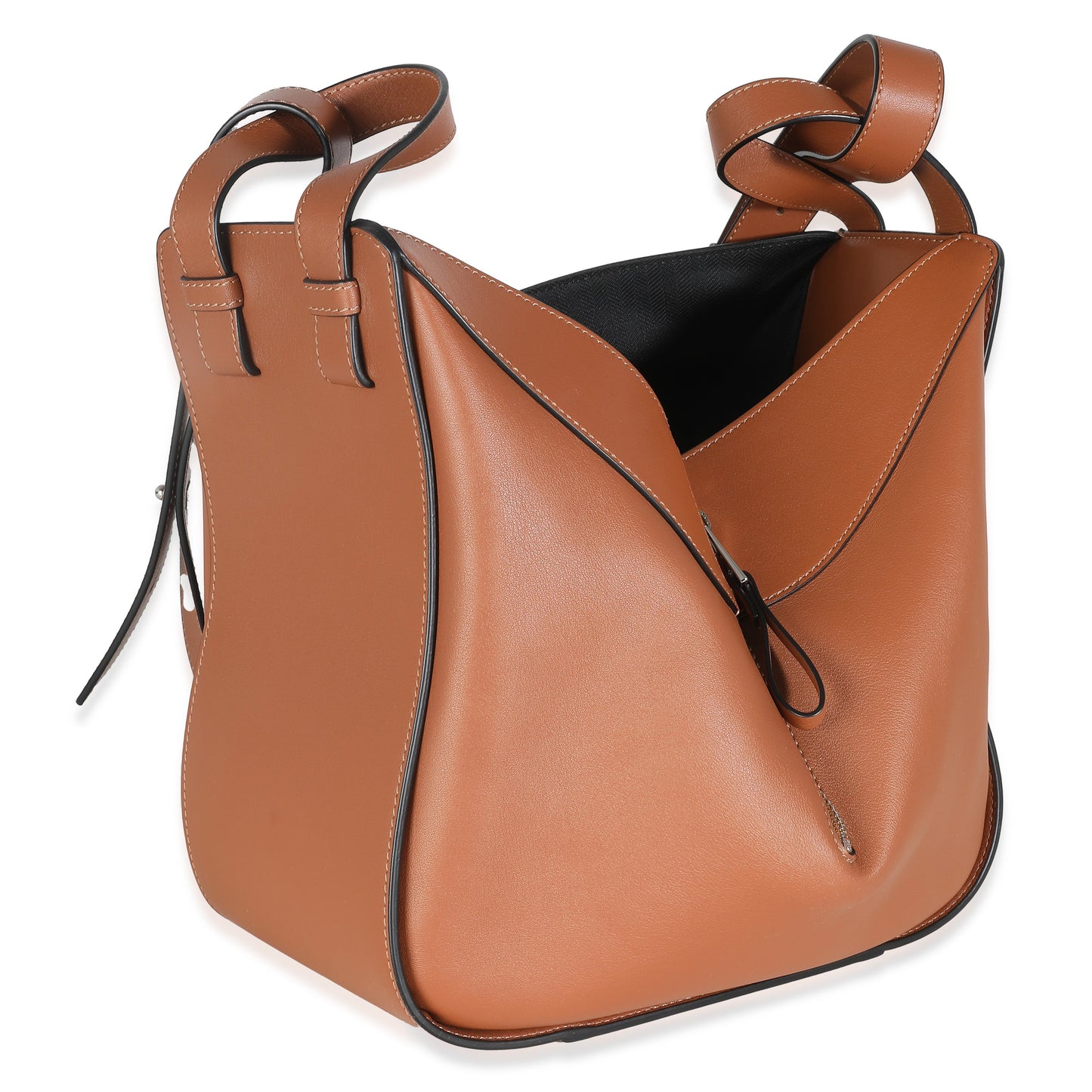 Tan Calfskin Small Hammock Bag