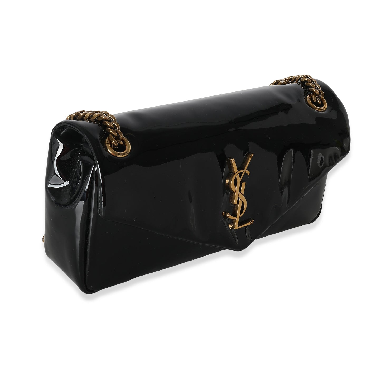 Black Patent Medium Calypso Chain Bag