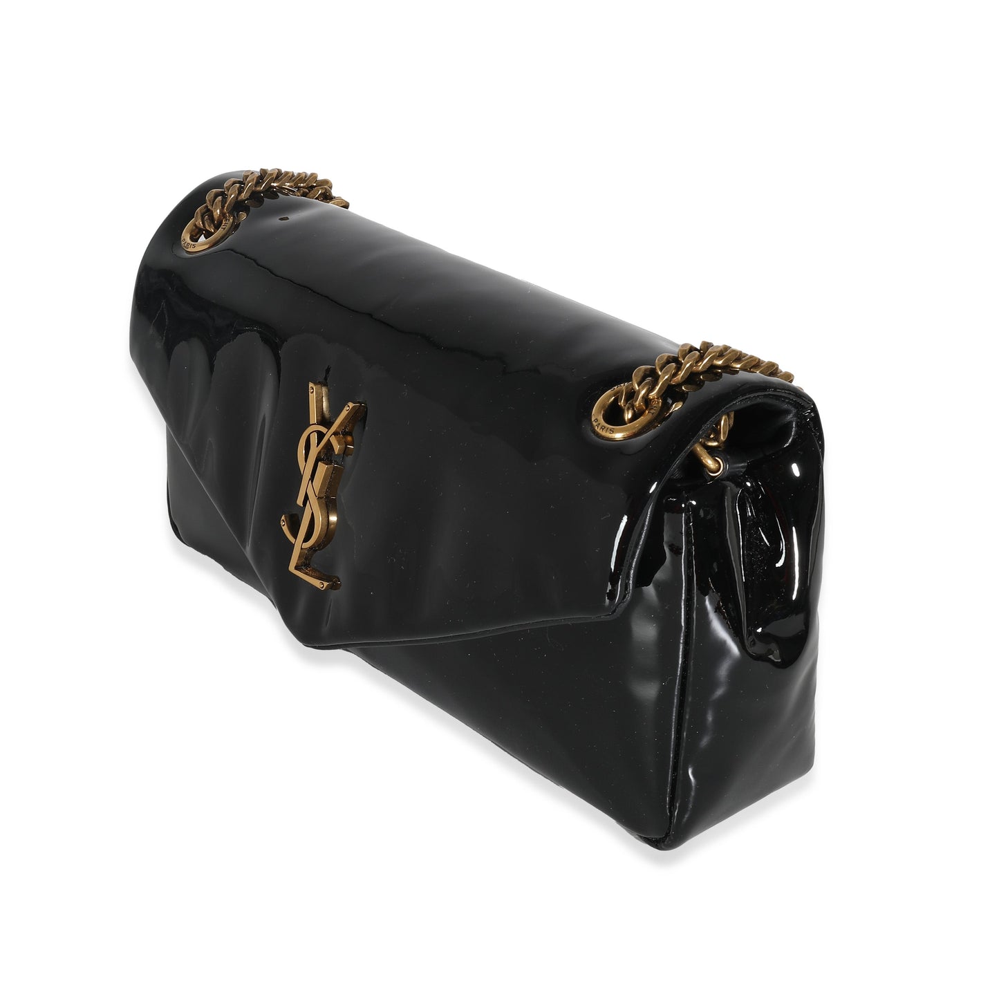 Black Patent Medium Calypso Chain Bag