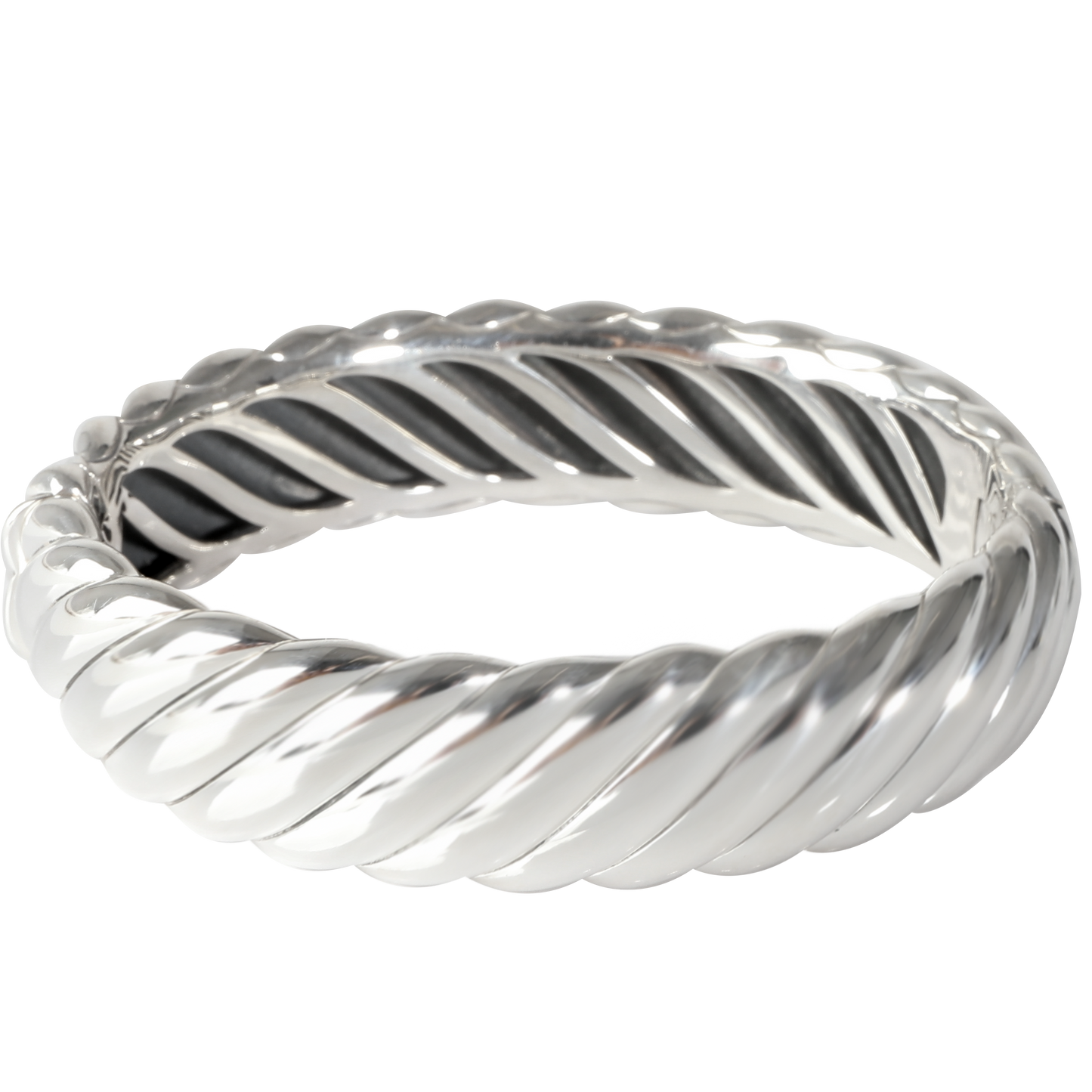 Sculpted Cable Bracelet in  Sterling Silver