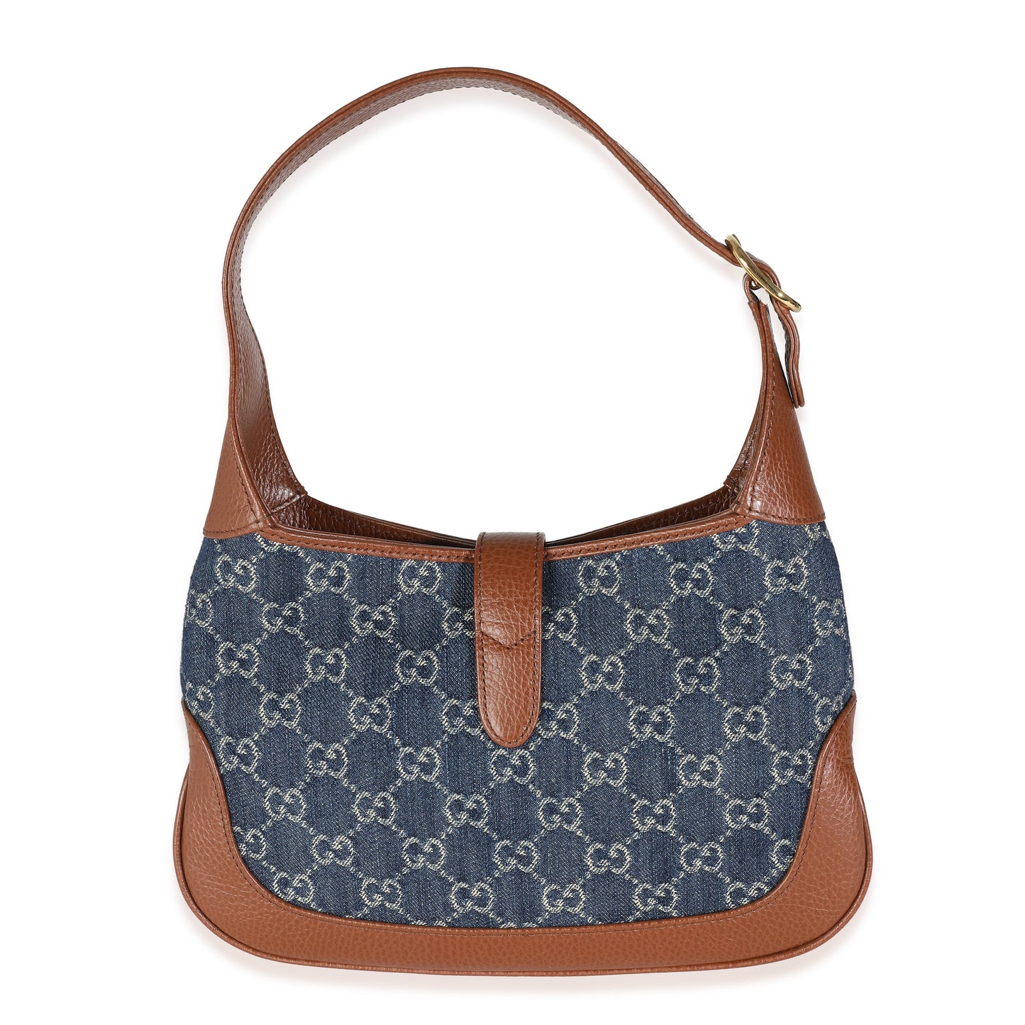 Blue Tea Cuir New Denim GG Calfskin Jackie 1961 Hobo