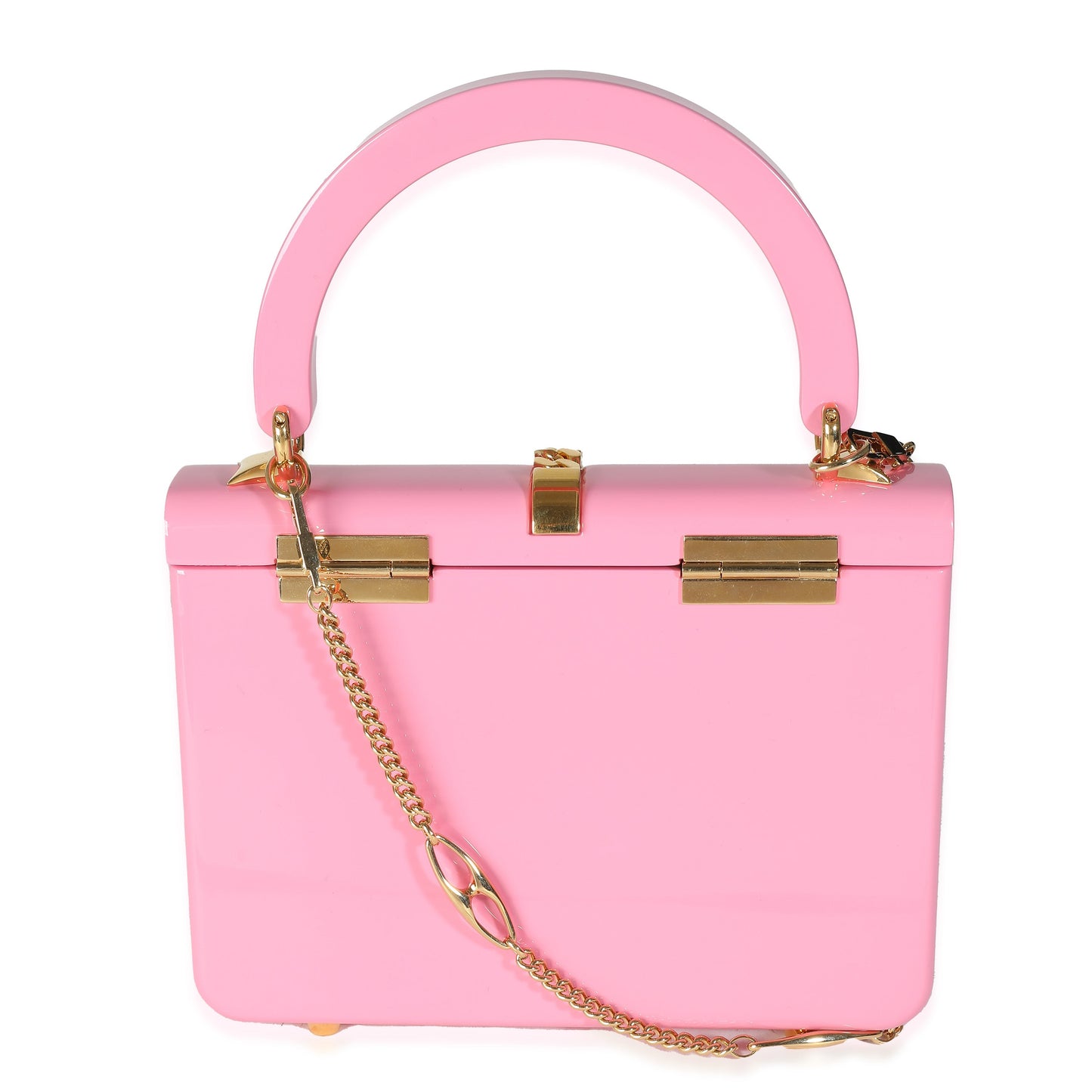 Pink Plexiglass Mini Sylvie 1969 Top Handle Bag