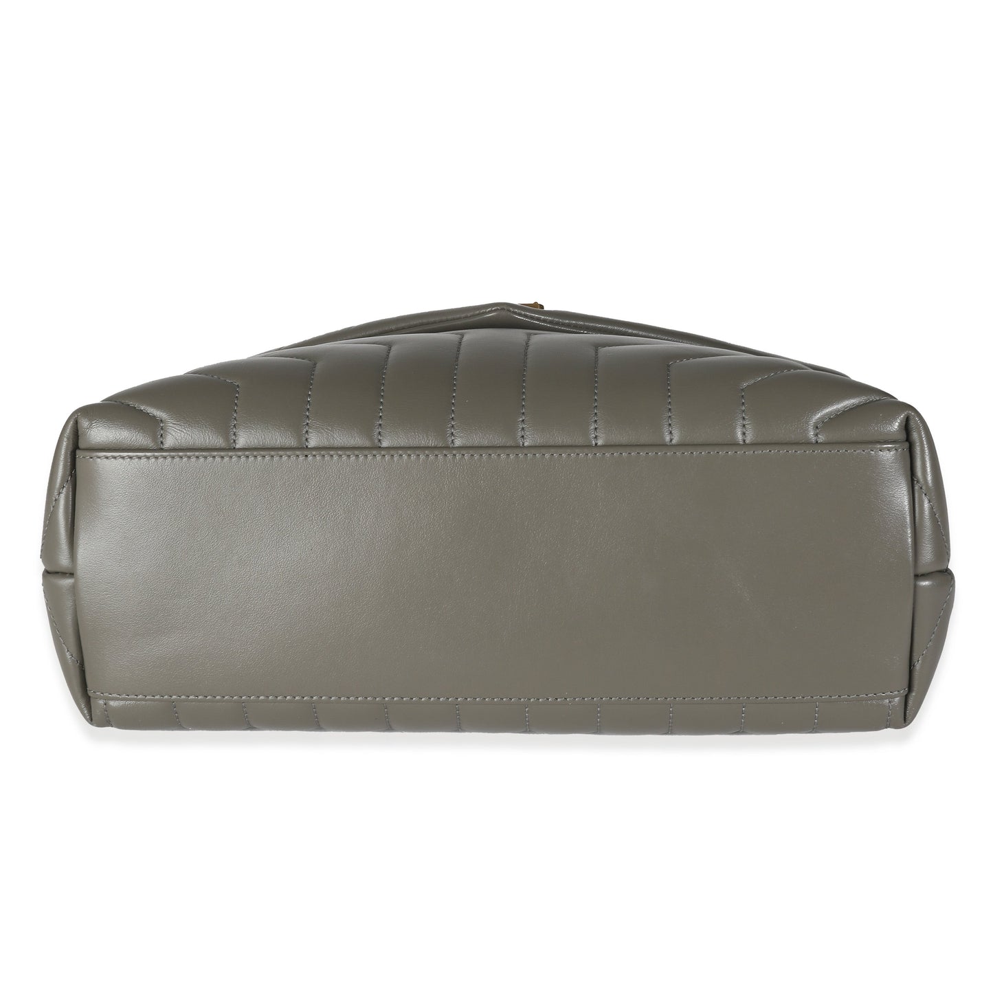 Storm Grey Quilted Calfskin Medium Loulou Bag