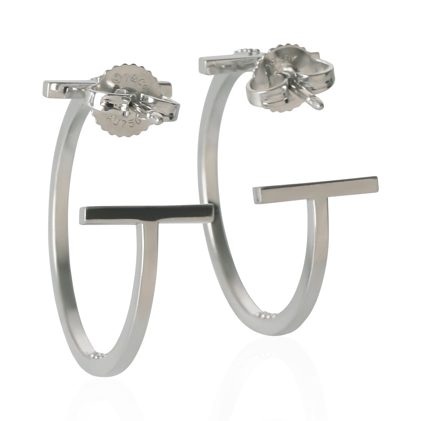 Tiffany T Earrings in 18k White Gold 0.41 CTW