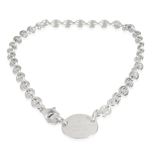 Return To Tiffany Oval Tag Necklace in Sterling Silver