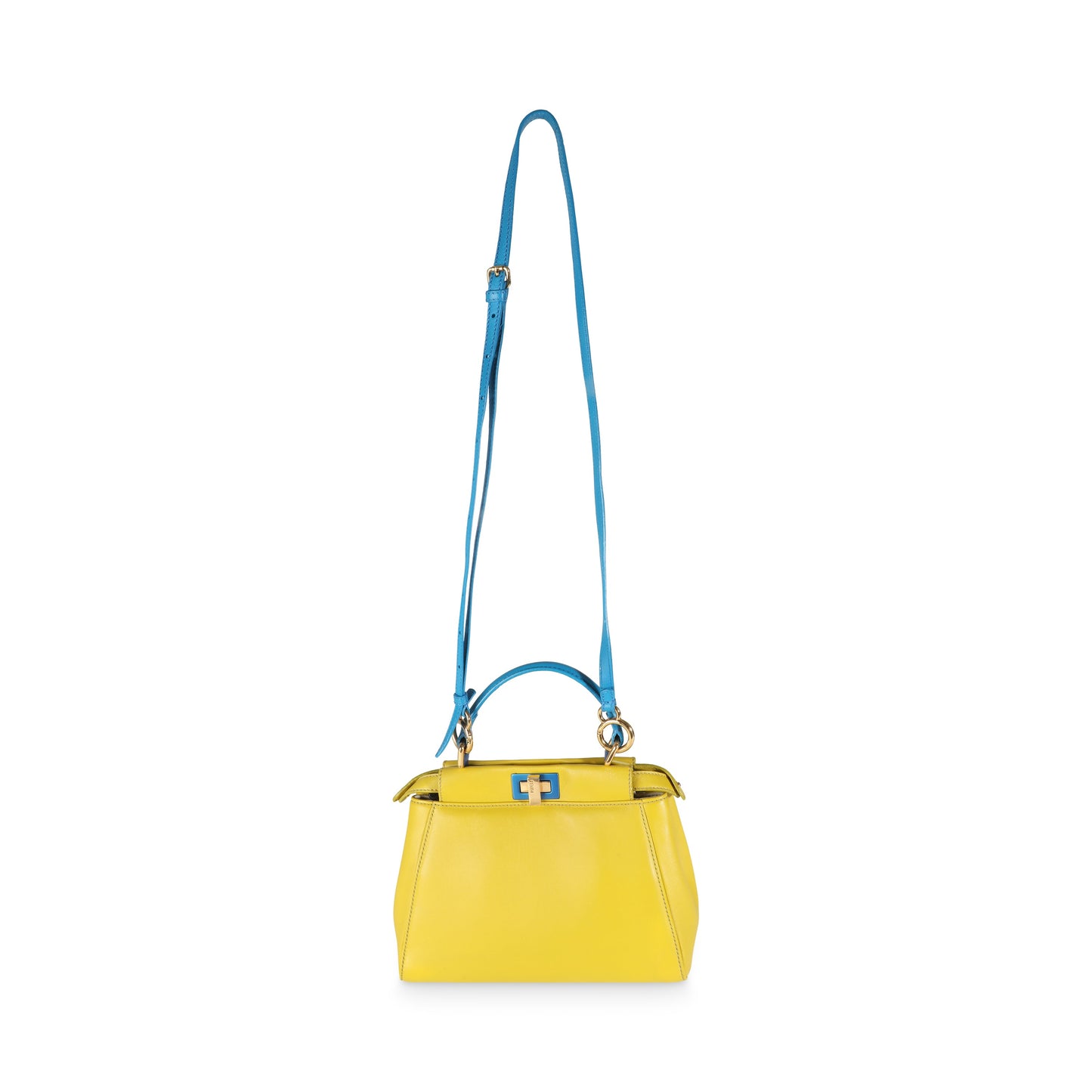 Yellow Blue Colorblock Nappa Mini Peekaboo