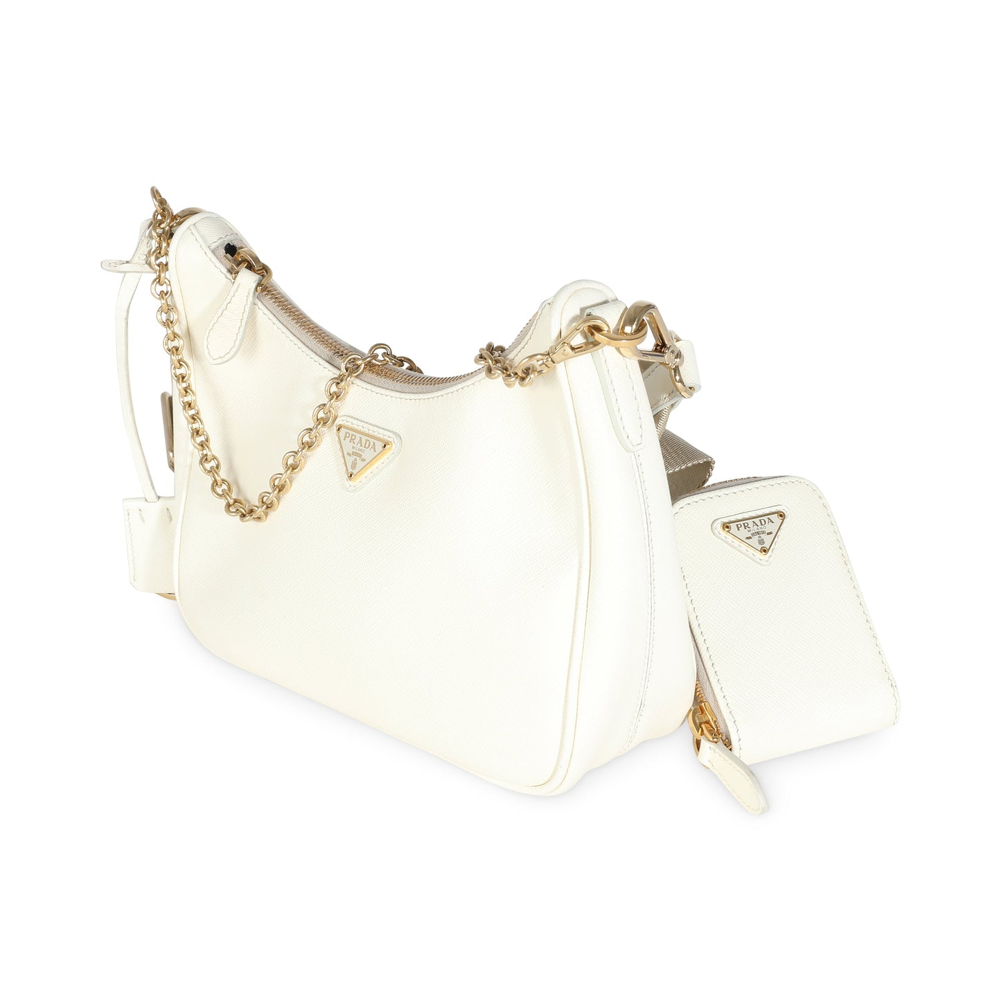 White Saffiano Re-Edition 2005 Bag