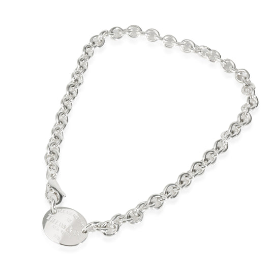 Return to Tiffany Oval Tag Necklace in Sterling Silver