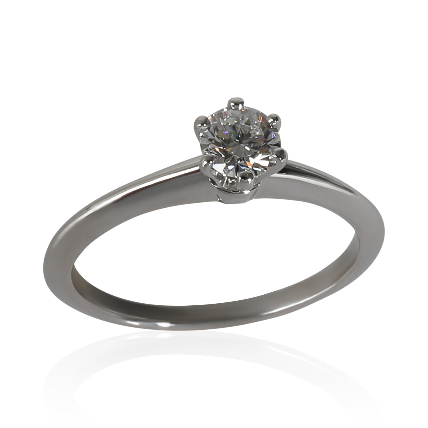 Tiffany Solitaire Engagement Ring in  Platinum E VVS1 0.32 CTW