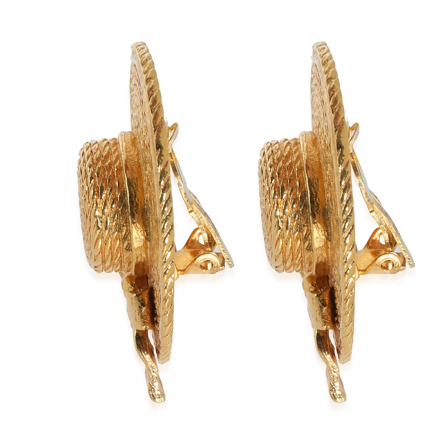 Vintage Hat Gold Plated Earring