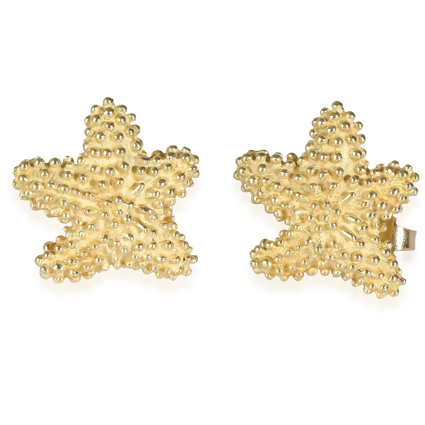 Vintage Starfish Earrings in 18k Yellow Gold