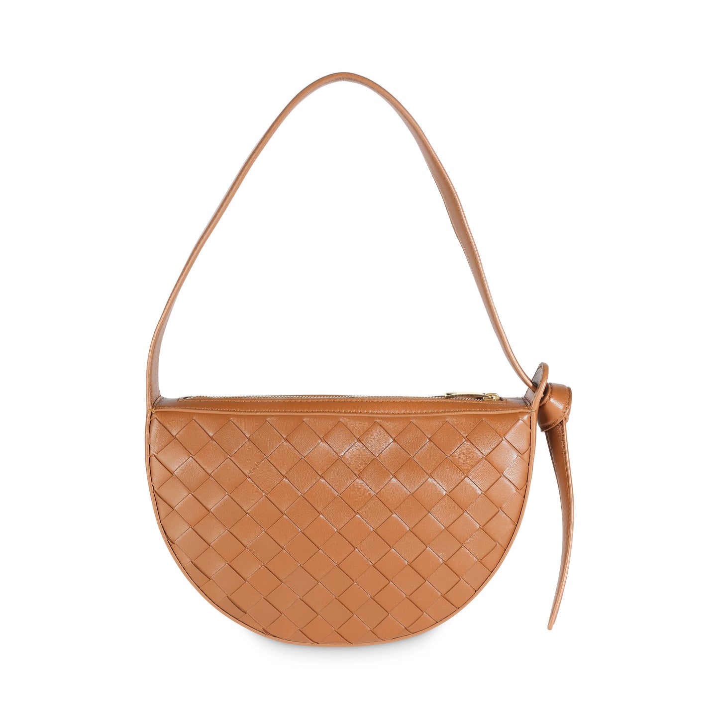 Cognac Intrecciato Nappa Mini Sunrise Bag