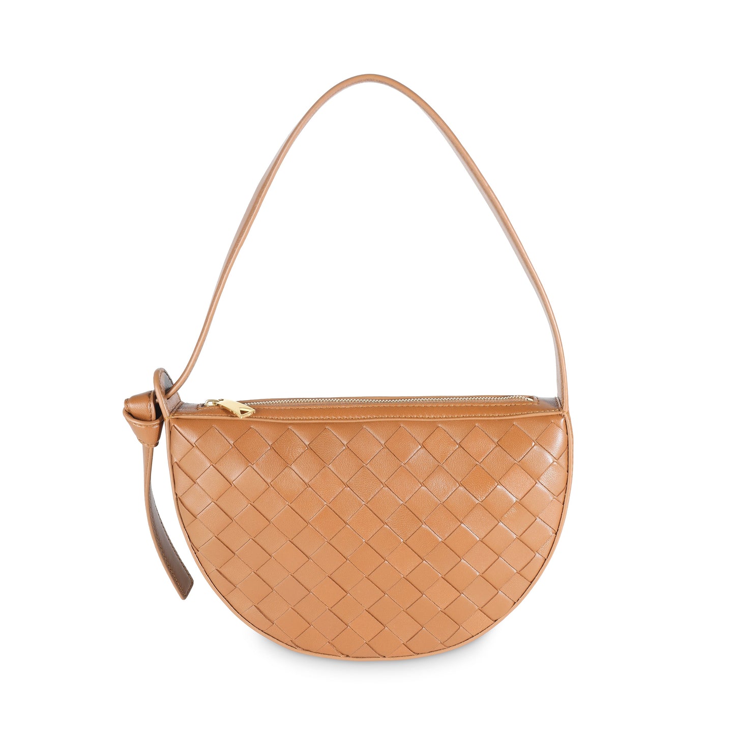 Cognac Intrecciato Nappa Mini Sunrise Bag