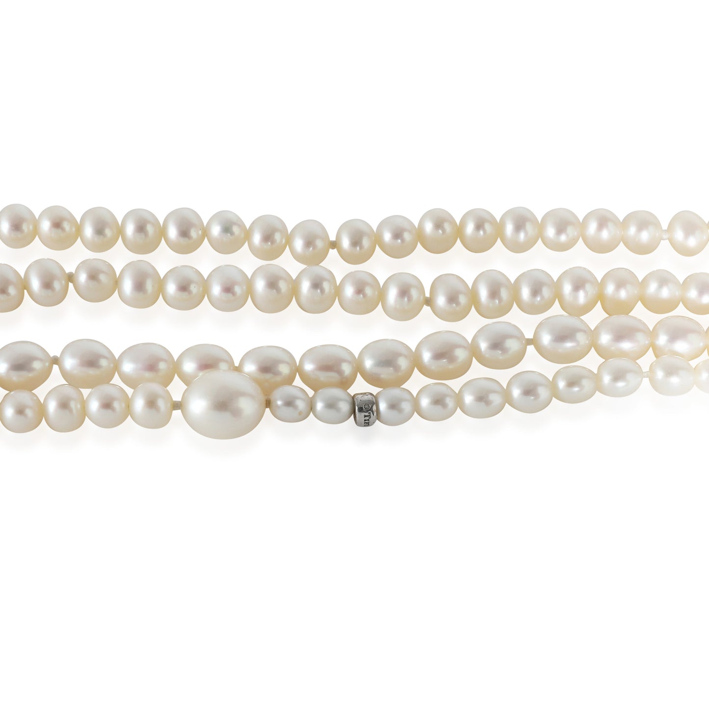 Ziegfeld Fresh Water Pearl Necklace 18K White Gold clasp