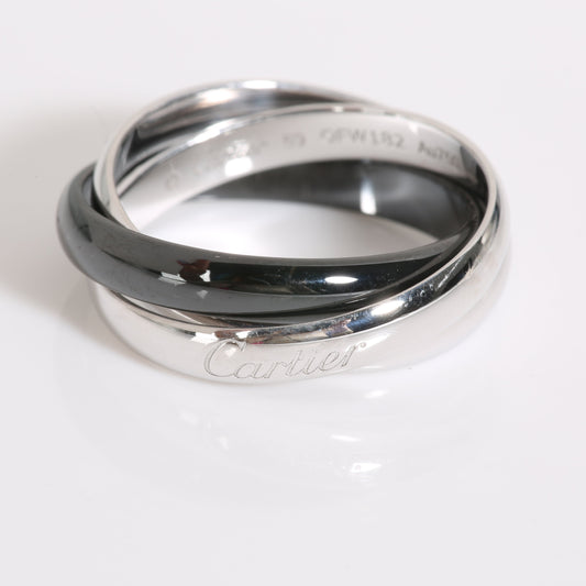 Trinity Ring (White Gold & Ceramic)