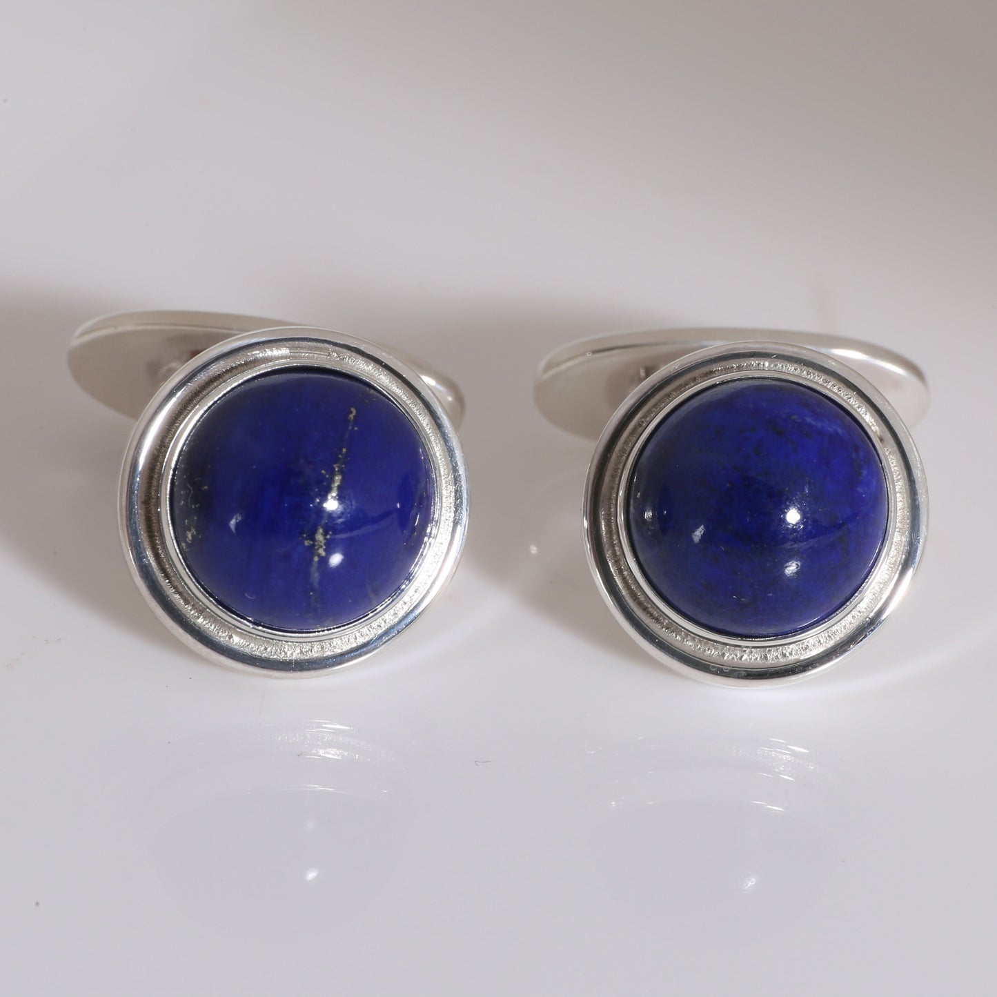 Vintage Lapis Lazuli Cufflinks in  Sterling Silver