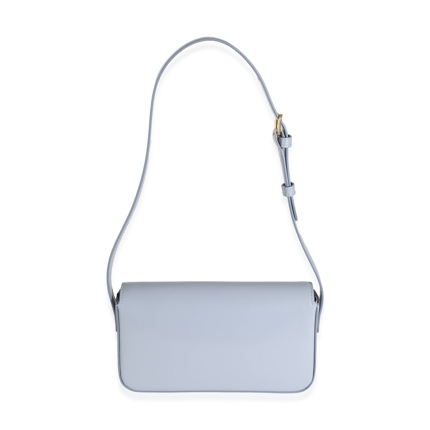 Pale Blue Shiny Calfskin Triomphe Shoulder Bag