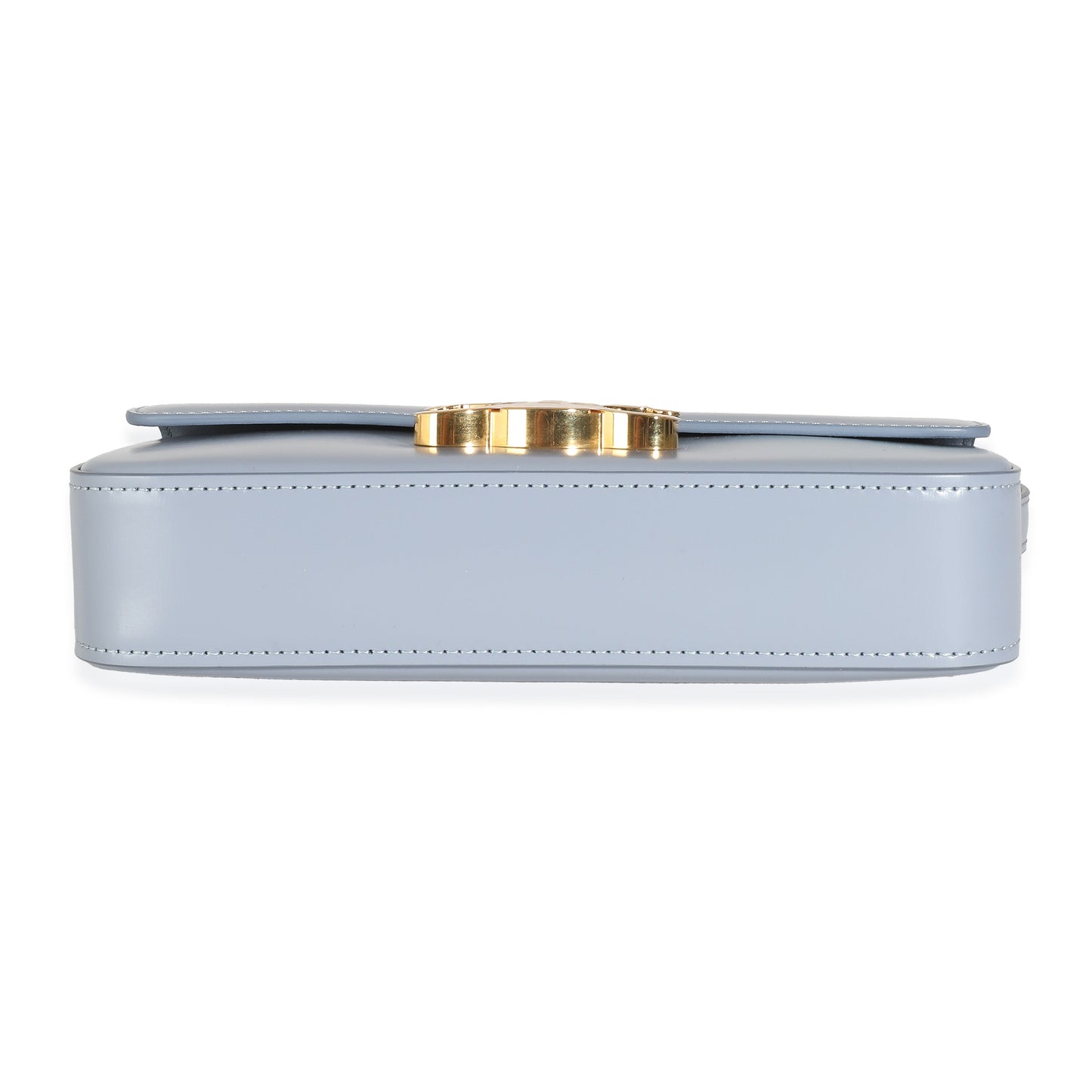 Pale Blue Shiny Calfskin Triomphe Shoulder Bag