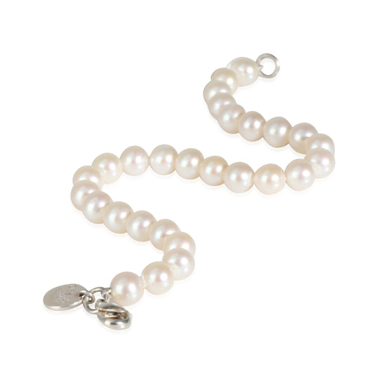 Ziegfeld Collection 6mm Pearl Bracelet in Sterling Silver