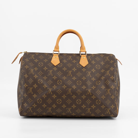 Louis Vuitton Monogram Brown Speedy 40 Handbag