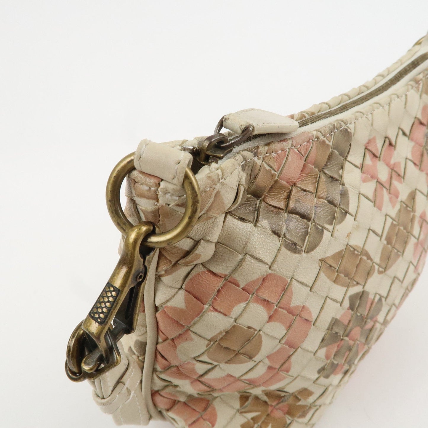 BOTTEGA VENETA Intrecciato Leather Shoulder Bag Flower 196484