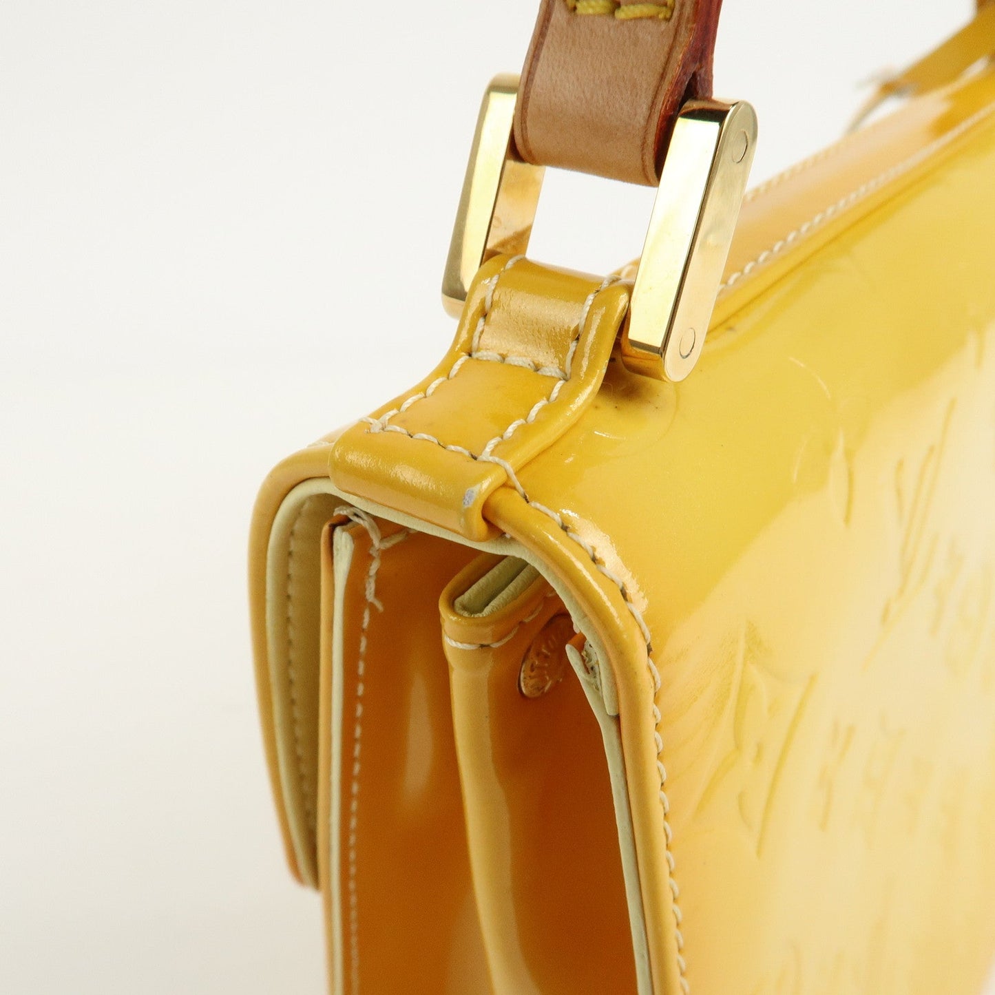 Louis Vuitton Vernis Spring Street Hand Bag LimeYellow M91068