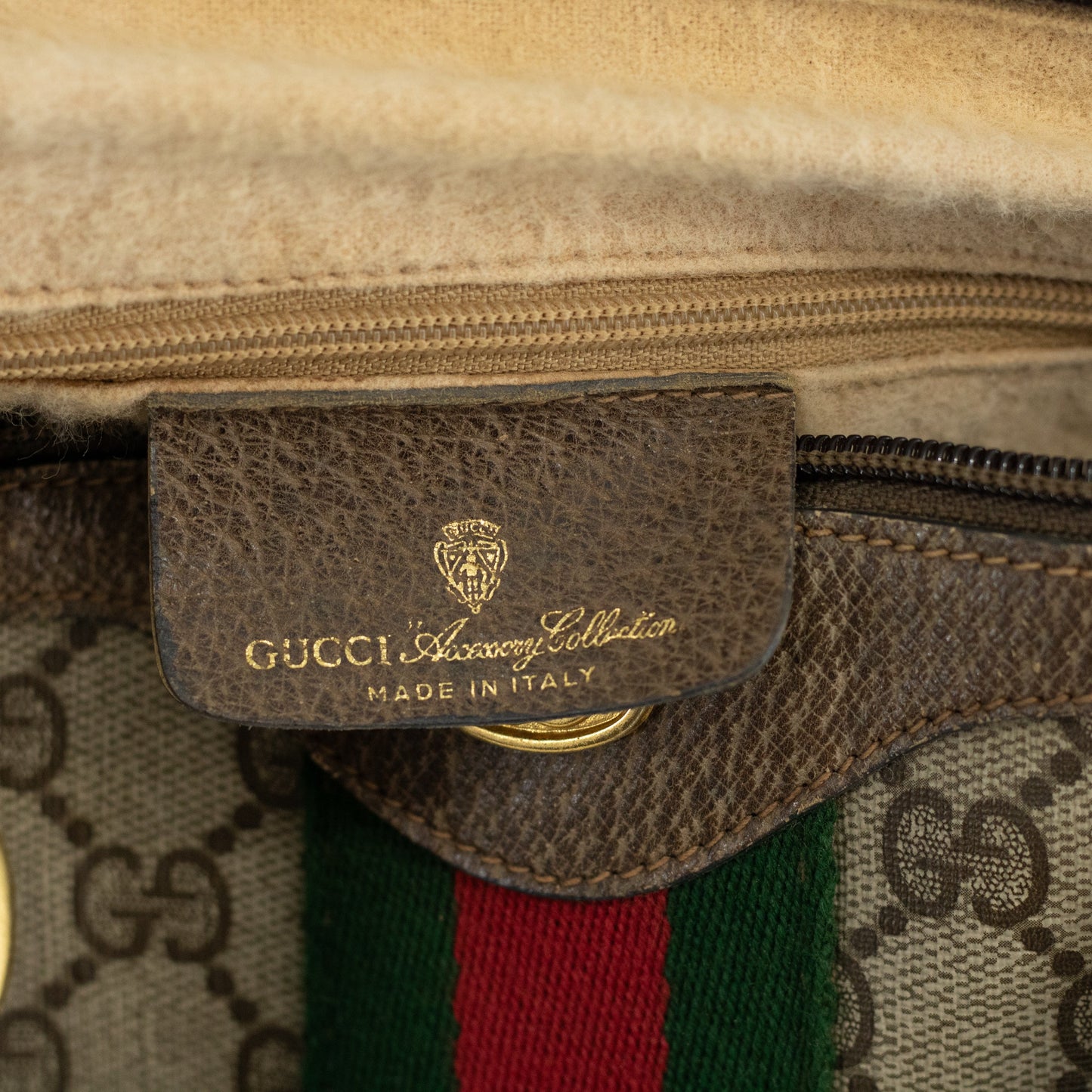 Gucci Brown Coated Canvas/Leather Sherrylne Boston Handbag