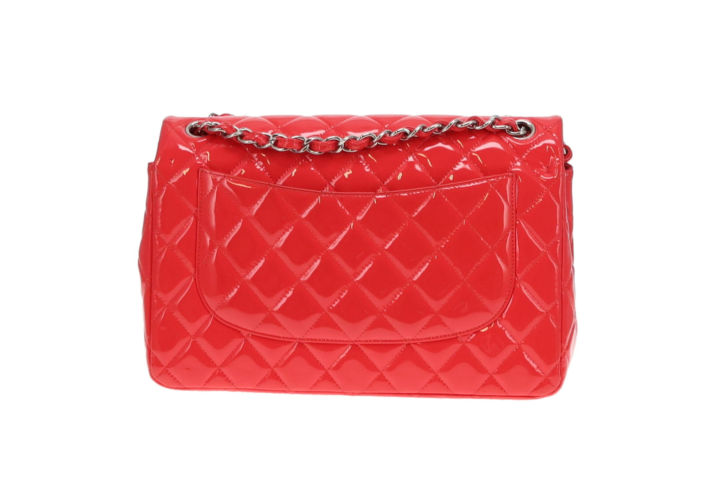 Chanel Hot Pink Patent Leather Jumbo Double Flap Bag 2015/16