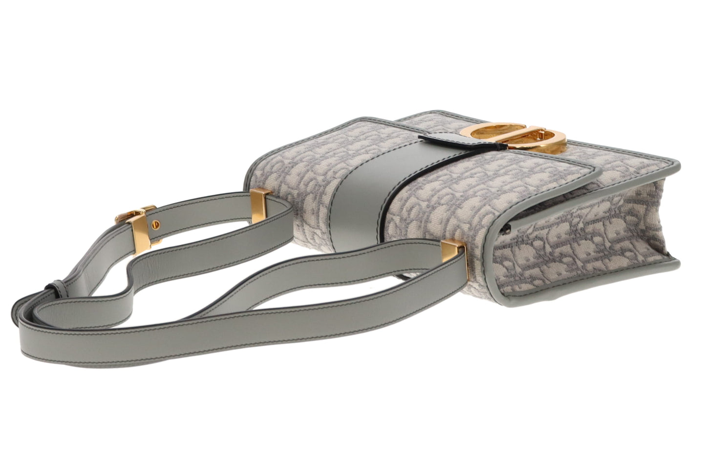 Dior Grey Oblique and Leather 30 Montaigne Bag