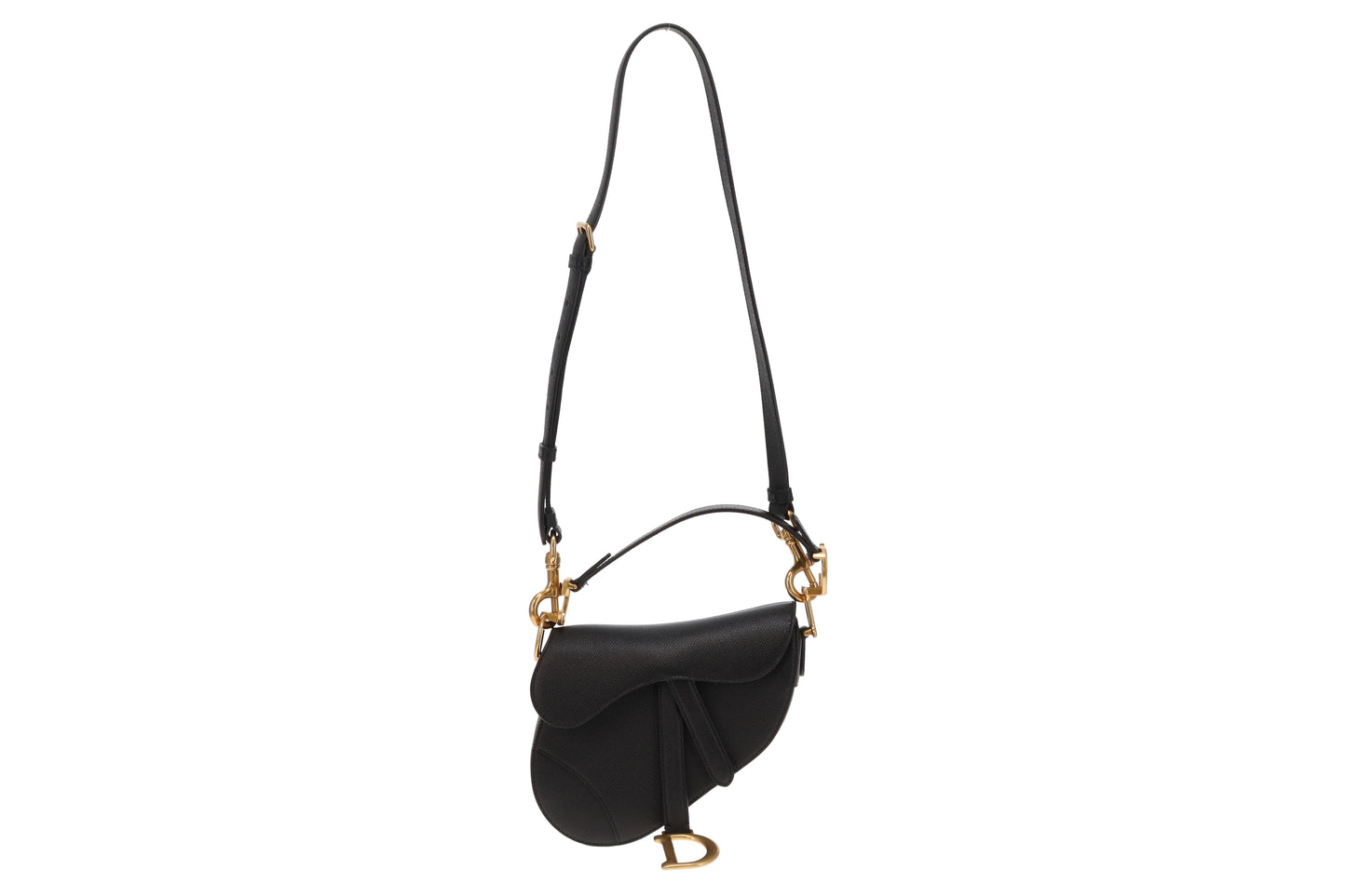 Dior Black Mini Saddle Bag With Strap