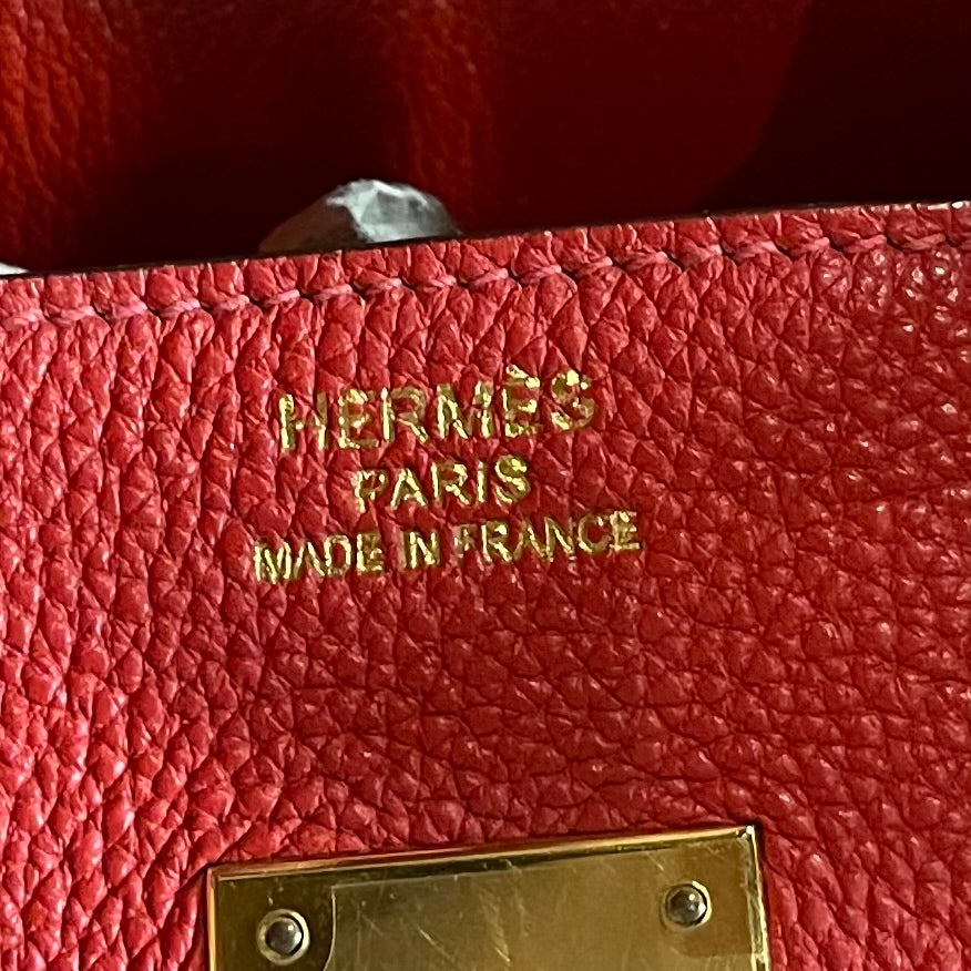 HERMES Birkin 35 Rouge Casaque Togo