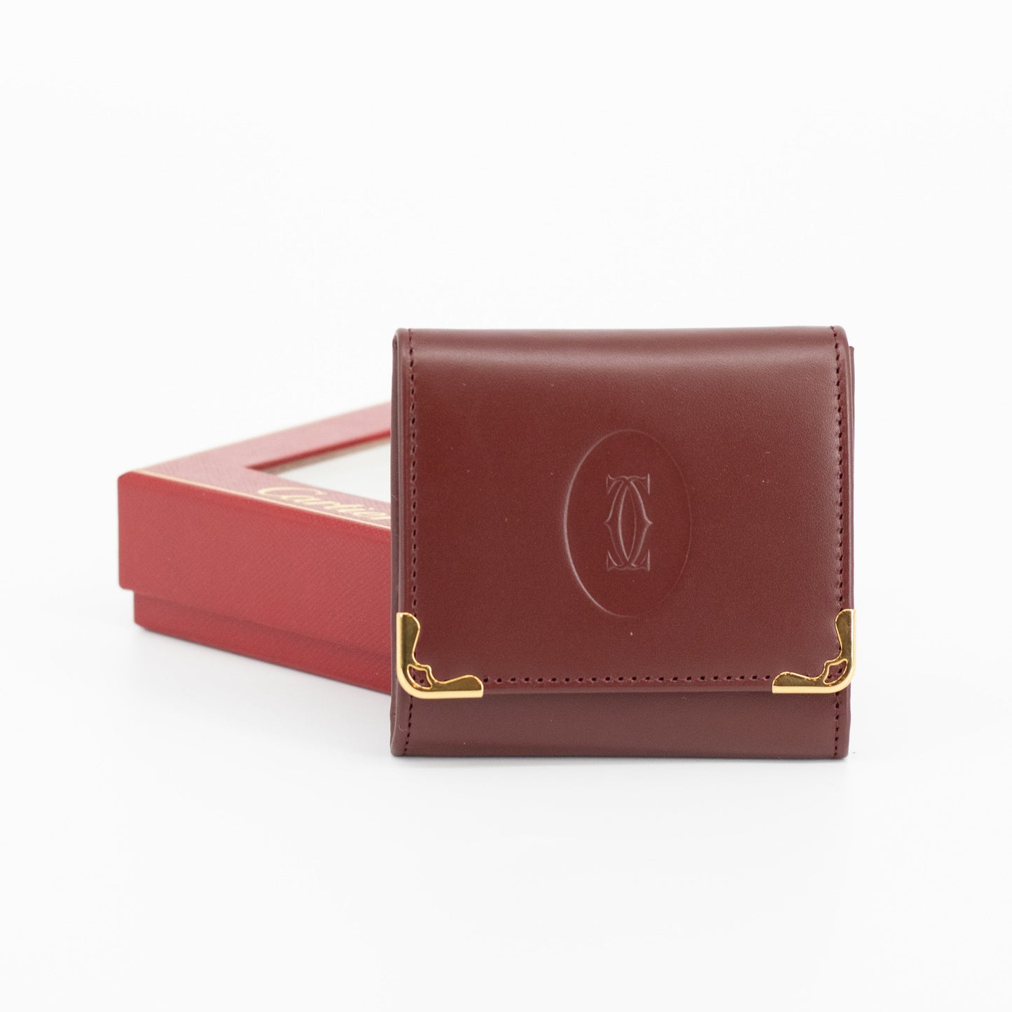 Cartier Red Leather Coin Pouch