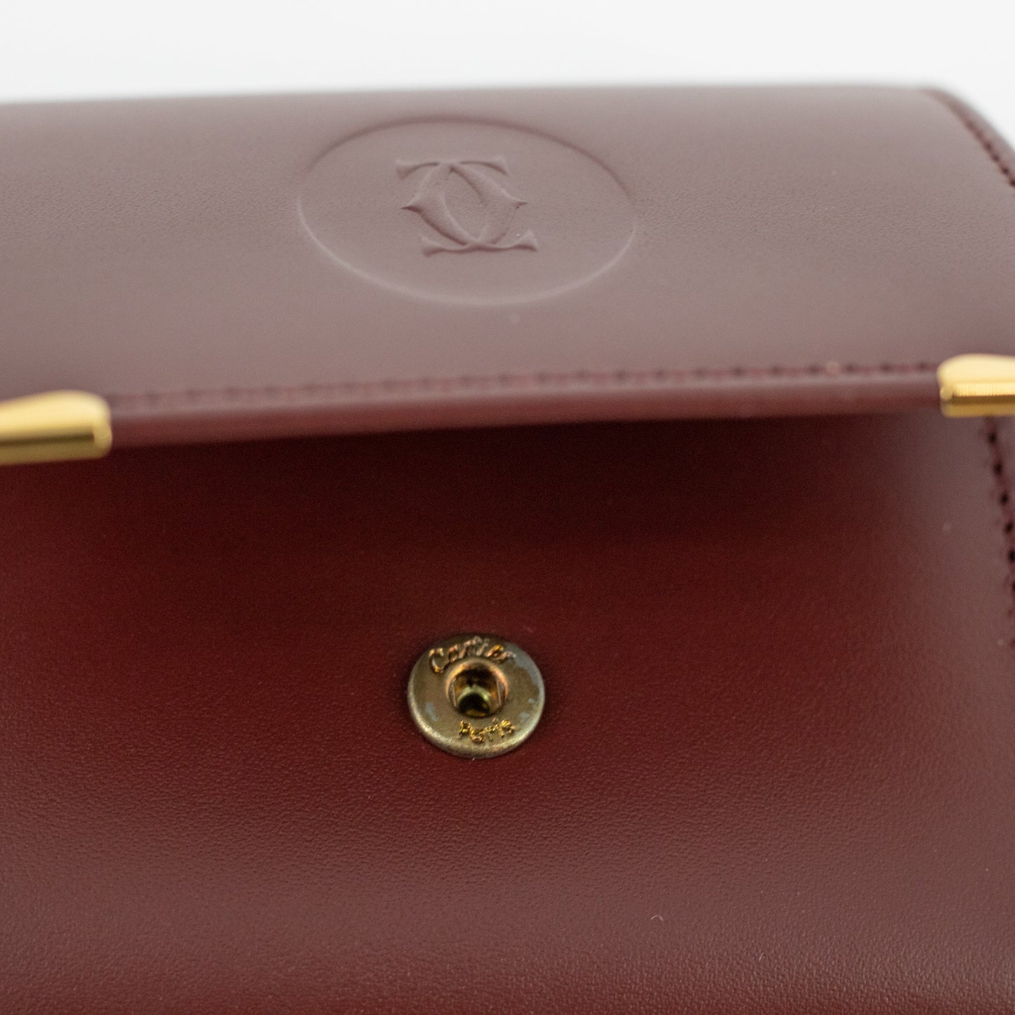 Cartier Red Leather Coin Pouch