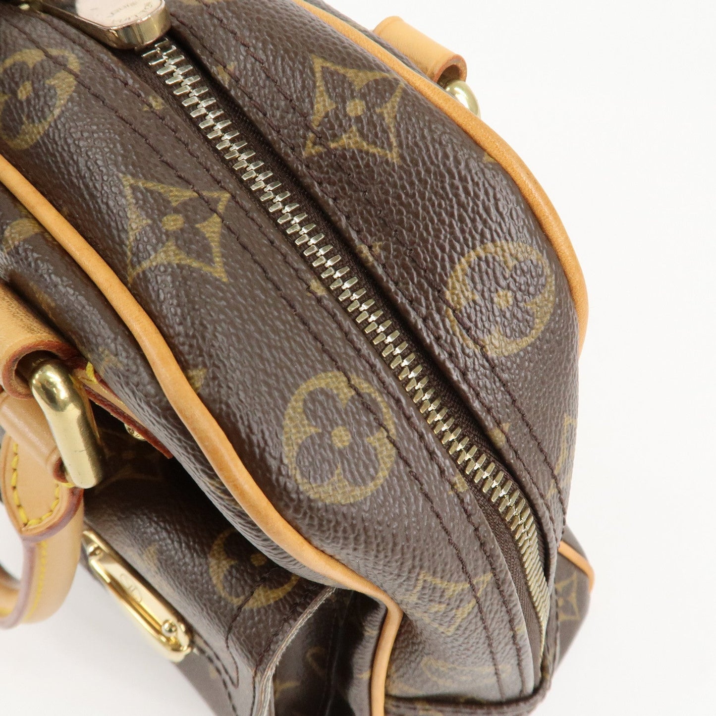 Louis Vuitton Monogram Manhattan PM Hand Bag Brown M40026